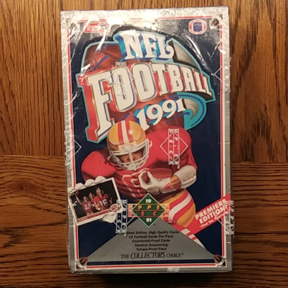 New Sealed 1991 Upper Deck NFL Premiere Edition Wax Box